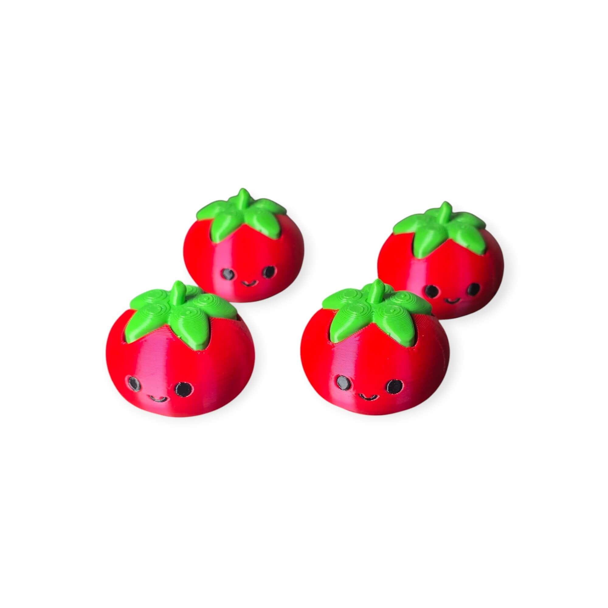 Tiny Tomato Clicker Fidget Keychain - Image 3