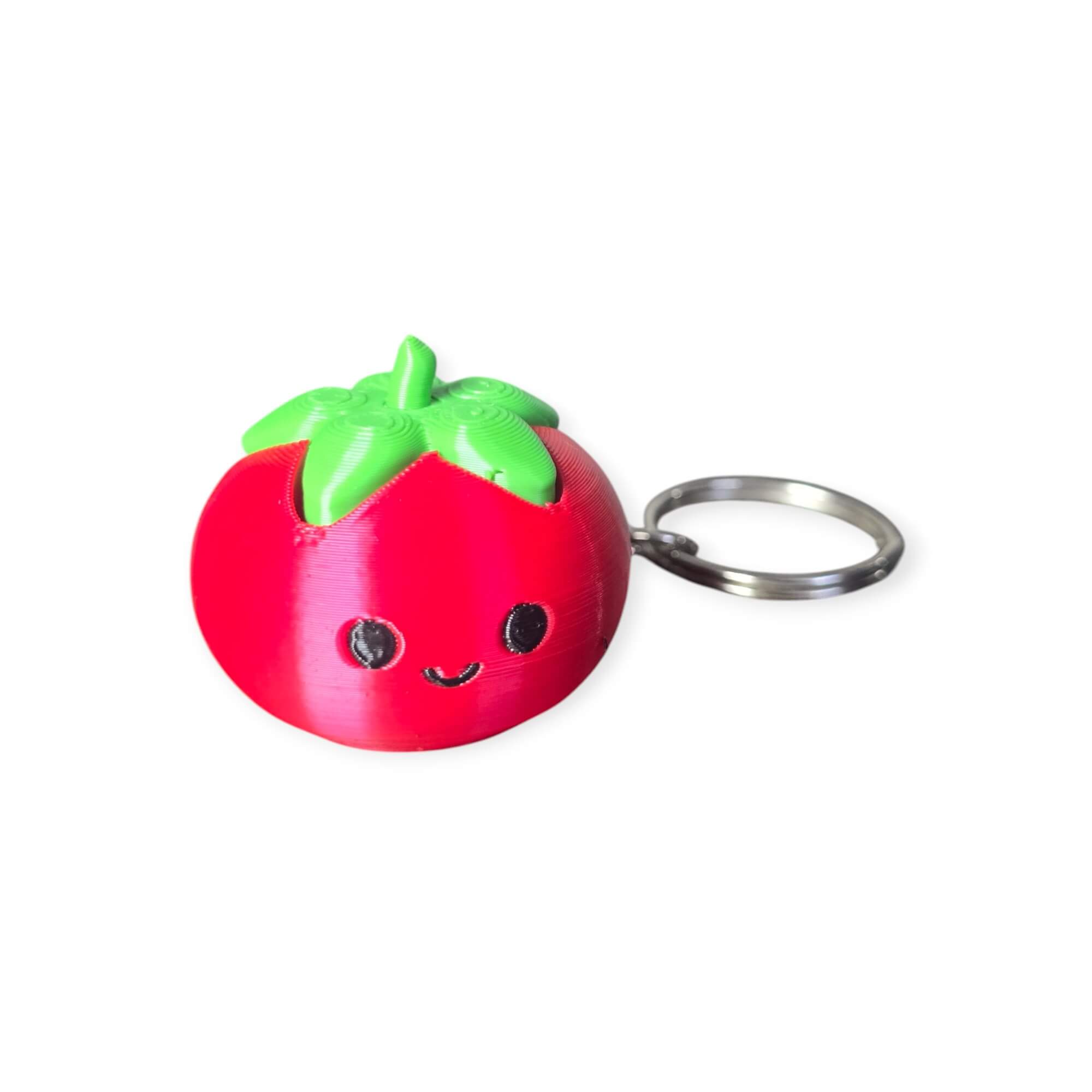 Tiny Tomato Clicker Fidget Keychain - Image 2