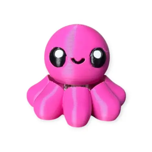 Pink Octopus Clicker Keychain